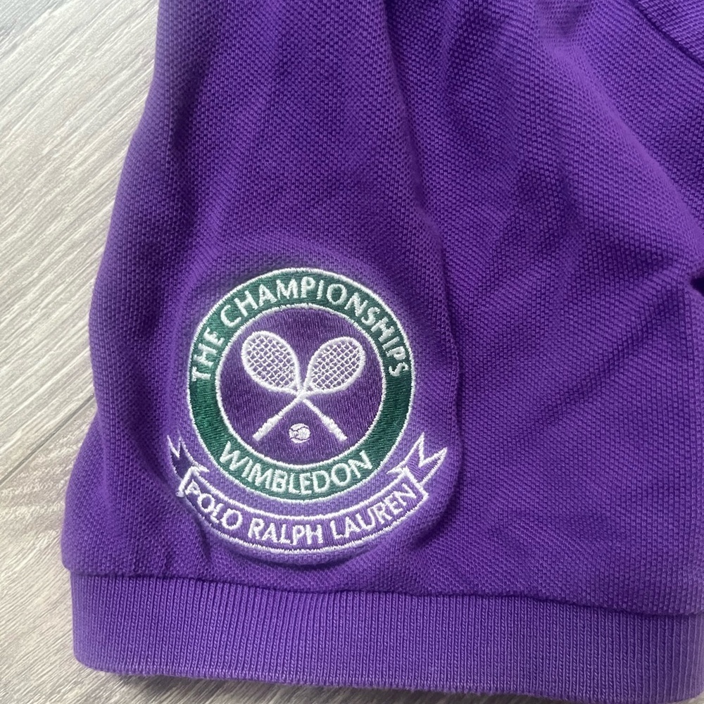Polo Ralph Lauren Purple Wimbledon Championship Collar Short Sleeve Polo Size XL - Picture 4 of 8